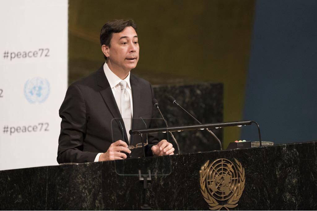 Melitón Arrocha le habla a la Organización de las Naciones Unidas (ONU).