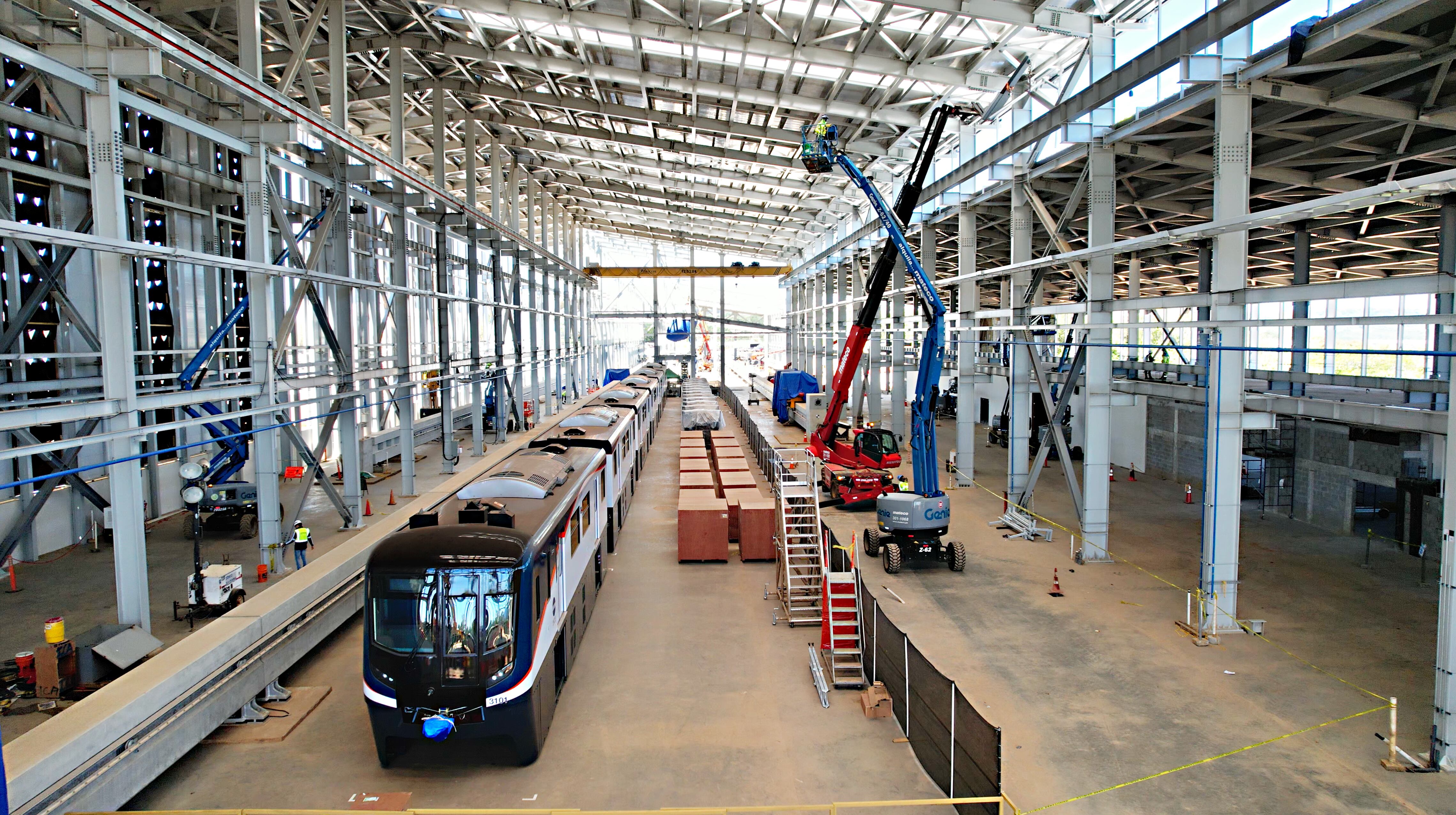 EL primer tren se ubica en la zona de Patios y Talleres del Metro en Ciudad del Futuro. Cortesía