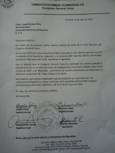 Congreso Guna rompe relaciones con Gobierno de Panamá y pide desalojo de oficinas públicas