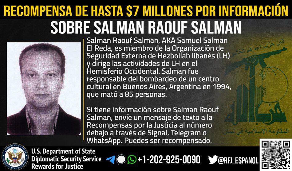Estados Unidos acusa a un miembro de Hezbollah que tiene nexos con Panamá y con el atentando de la AMIA en Buenos Aires