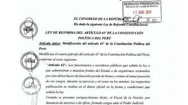 Presidente Kuczynski promulga ley de imprescriptibilidad de los delitos de corrupción