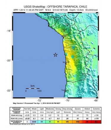 Alerta de tsunami tras terremoto en el norte de Chile