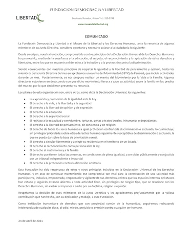 Homofobia y misoginia: las razones por las que renunciaron cinco directivos de la Fundación Democracia y Libertad