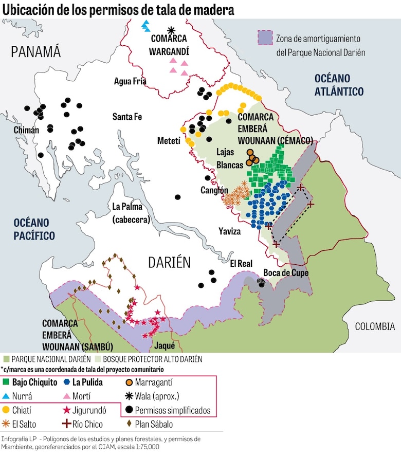 Tala se toma área protegida en Darién