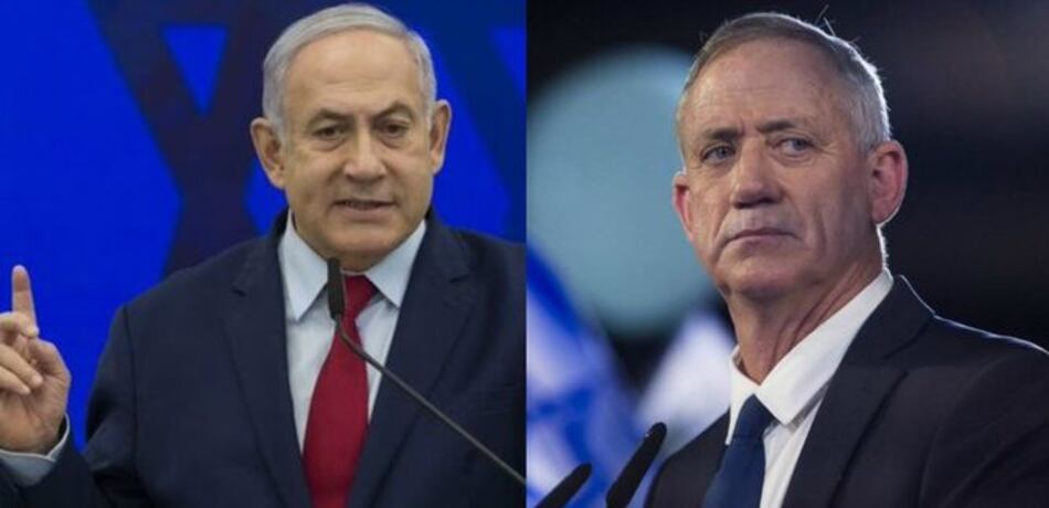 Netanyahu y Gantz codo a codo en las elecciones en Israel