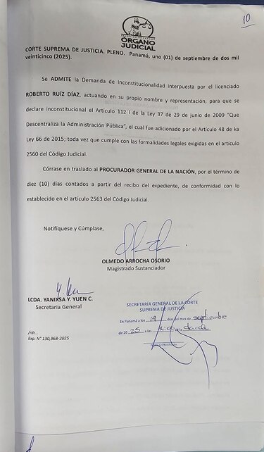 Corte admite demanda que cuestiona asignación de fondos públicos a la AMUPA