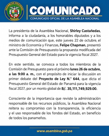 Planilla de la Asamblea Nacional tiene 8,308 funcionarios, según la Contraloría