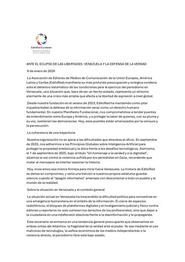 Asociación de editores exige a Venezuela el cese de la persecución contra la prensa