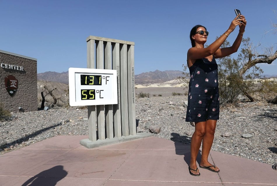 El valle de la Muerte de California registra 54.4°C a la sombra