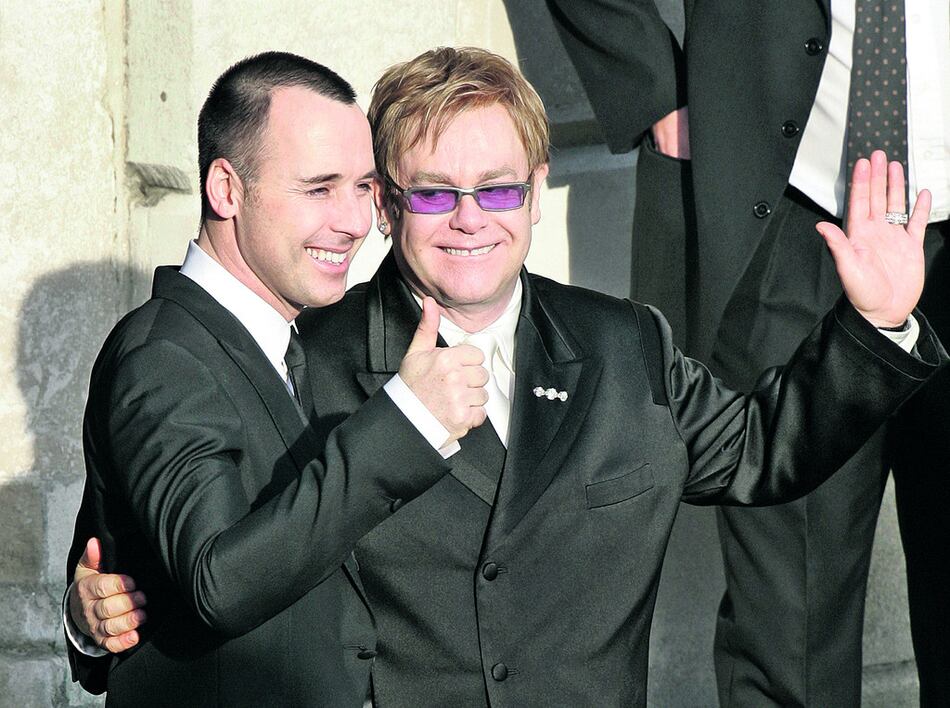 La boda de Elton John vista desde las redes sociales