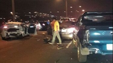 Colisión múltiple provoca tranque en la autopista Arraiján-La Chorrera