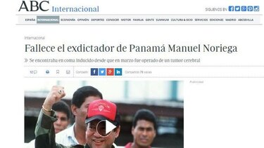 El deceso de Noriega en los medios digitales
