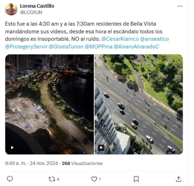 Vecinos de Bella Vista se quejan por exceso de ruido tras carrera en la avenida Balboa