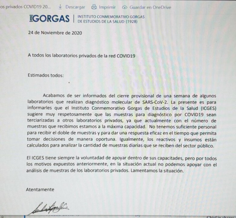 Minsa sanciona a tres laboratorios privados que realizan las pruebas para detectar la Covid-19