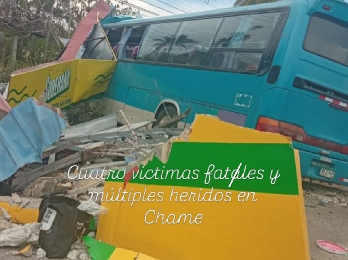 Accidente de bus de pasajeros deja cuatro muertos en Chame