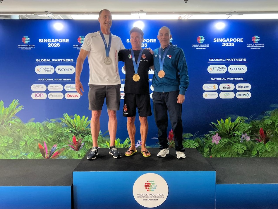 Gustavo Harper gana plata y bronce en el Mundial de Natación Máster Singapur
