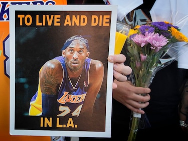 NBA pospone el juego del martes de los Lakers por muerte de Kobe Bryant