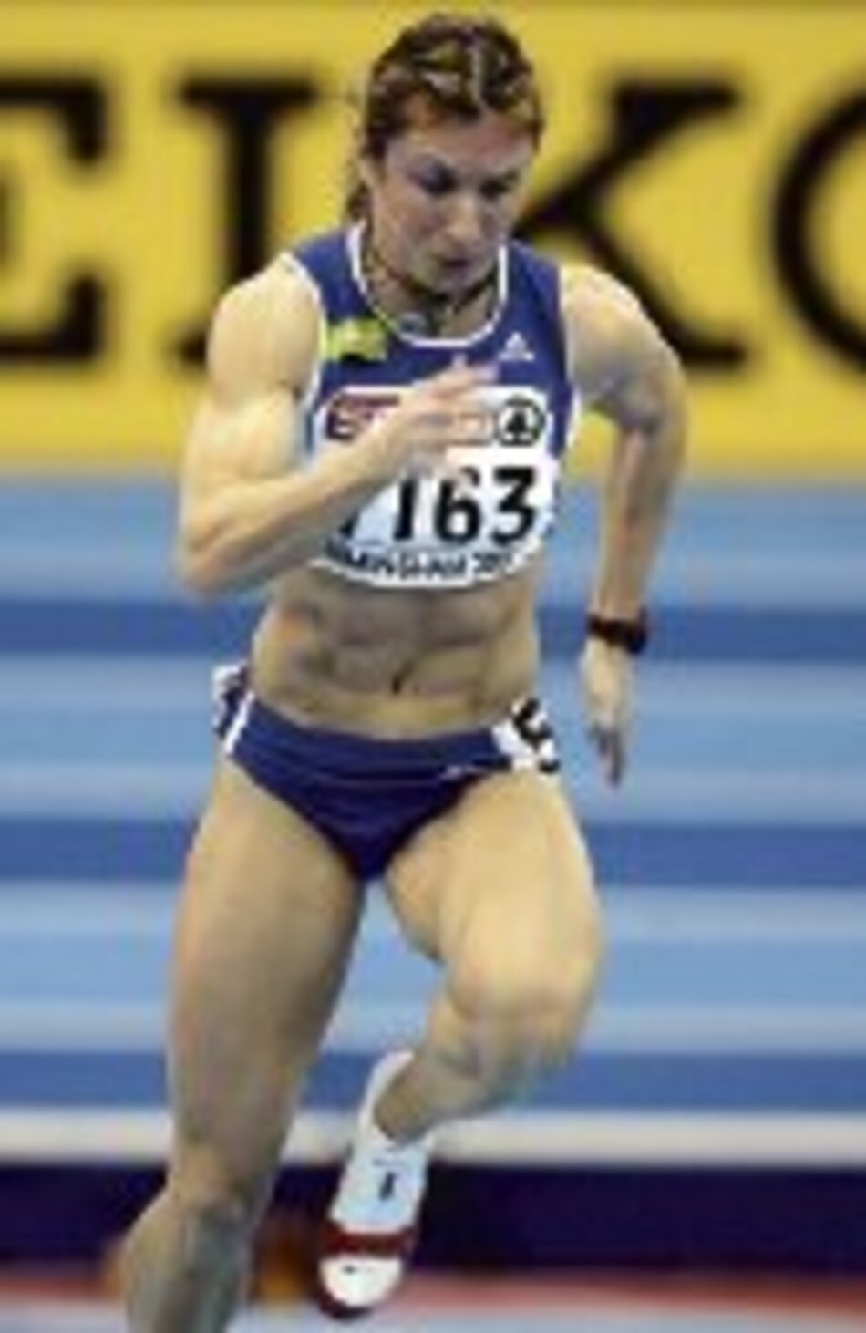 La velocista griega Ekaterini Thanou reapareció