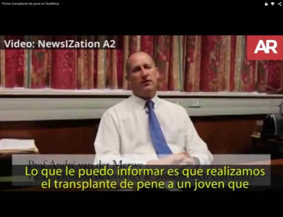 VIDEO: Científicos confirman primer trasplante de pene en el mundo