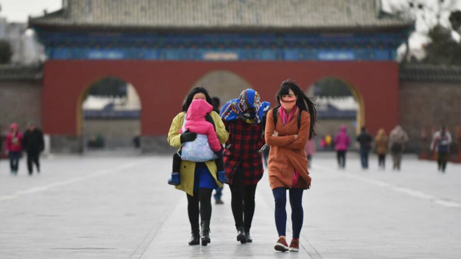 China en alerta amarilla por inminente llegada de frente frío