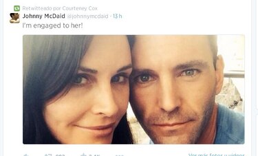 Courteney Cox se compromete con el músico Johnny McDaid