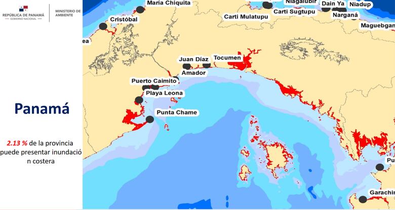 El cambio climático provocará la desaparición de islas y zonas costeras en Panamá