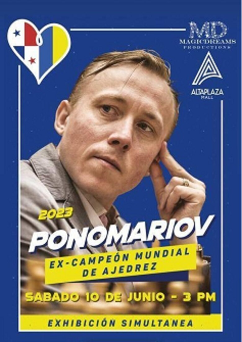 El excampeón de ajedrez Ponomariov participa de una exhibición en Panamá
