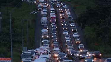 Conductores en Panamá Oeste protestan por los tranques vehiculares