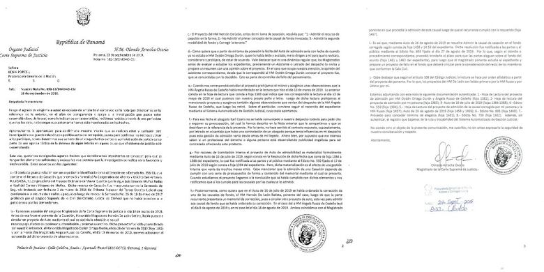 Magistrado Arrocha presenta solicitud para que lo declaren impedido en caso Cacsa