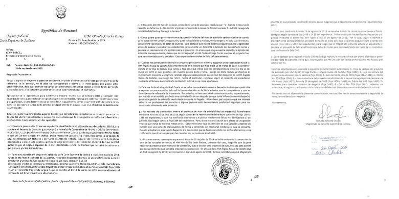 Magistrado Arrocha presenta solicitud para que lo declaren impedido en caso Cacsa