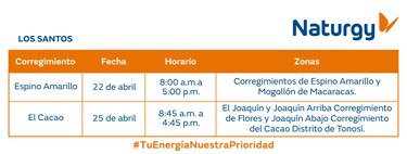 Trabajos de mantenimiento en la red eléctrica del 21 al 27 de abril 2025