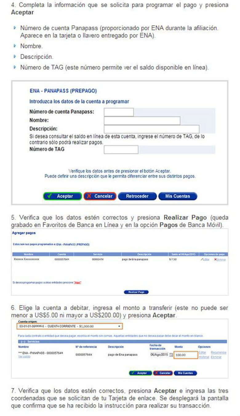 Saldo de corredores podrá recargarse desde hoy con banca en línea
