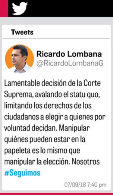 CSJ: solo serán tres candidatos presidenciales independientes