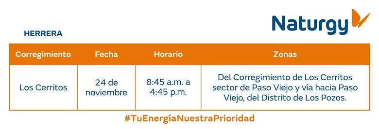 Trabajos de mantenimiento en la red eléctrica del 24 al 30 de noviembre 2025