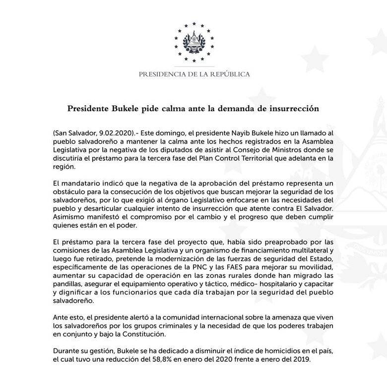 Bukele exige al Legislativo enfocarse en las ‘necesidades del pueblo’