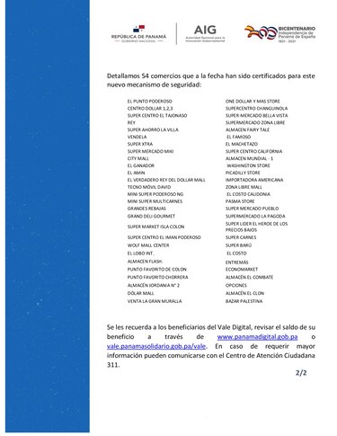 AIG reitera que se pedirá el PIN de seguridad para la utilización del Vale Digital