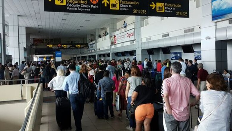 Aeropuerto internacional de Tocumen, sin fluido eléctrico