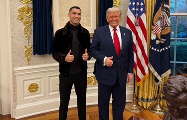 Cristiano Ronaldo se reunió con Trump en el Despacho Oval por la visita del príncipe saudí