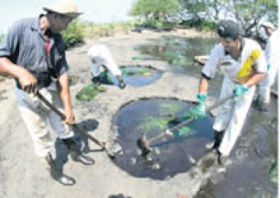 El crudo que llegó al mar