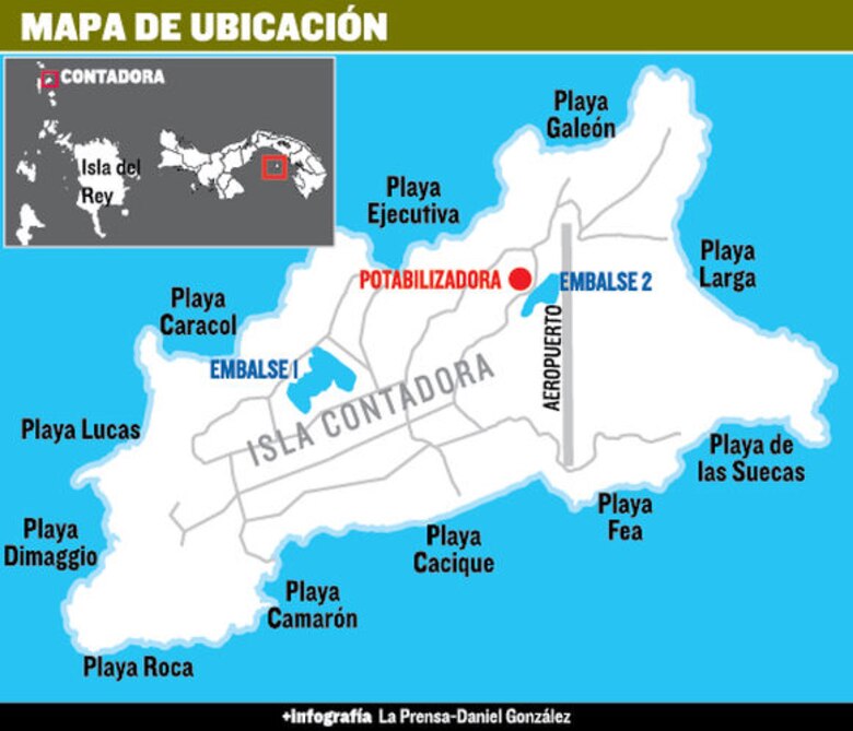 Contadora, un oasis sin agua potable