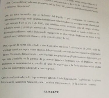 Comisión de la Mujer recomienda al pleno la remoción de Alfredo Castillero Hoyos como defensor del Pueblo