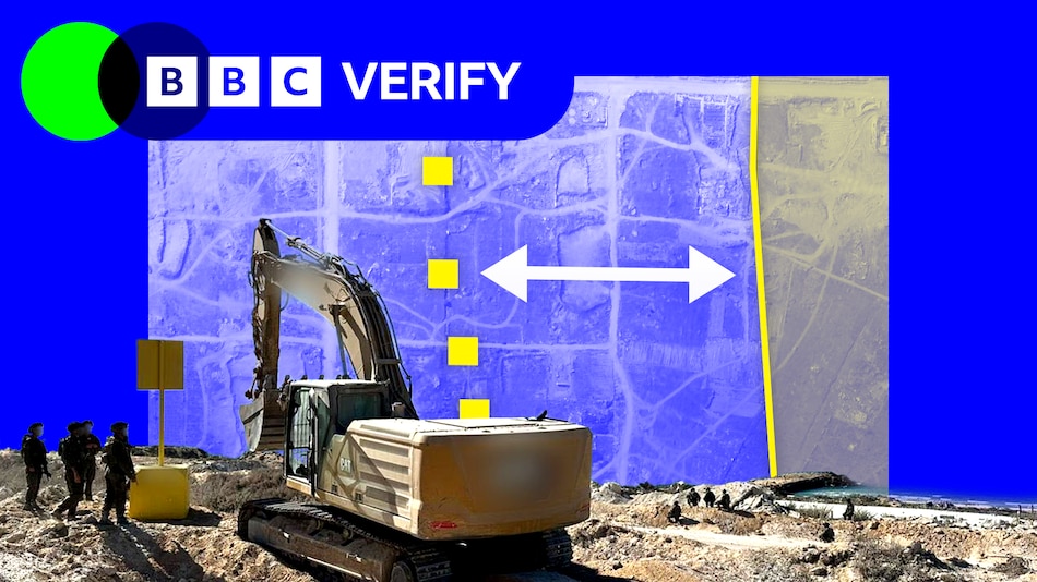 La investigación que muestra cómo Israel controla en Gaza territorio más allá de la línea amarilla, el límite acordado en el cese el fuego