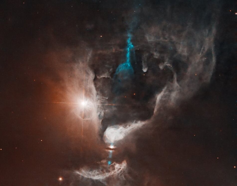 Una nueva estrella proyecta todo un espectáculo de luz cósmica captado por Hubble