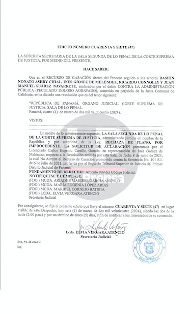 La Corte rechaza otra solicitud para ‘aclarar’ la condena de Ramón Ashby
