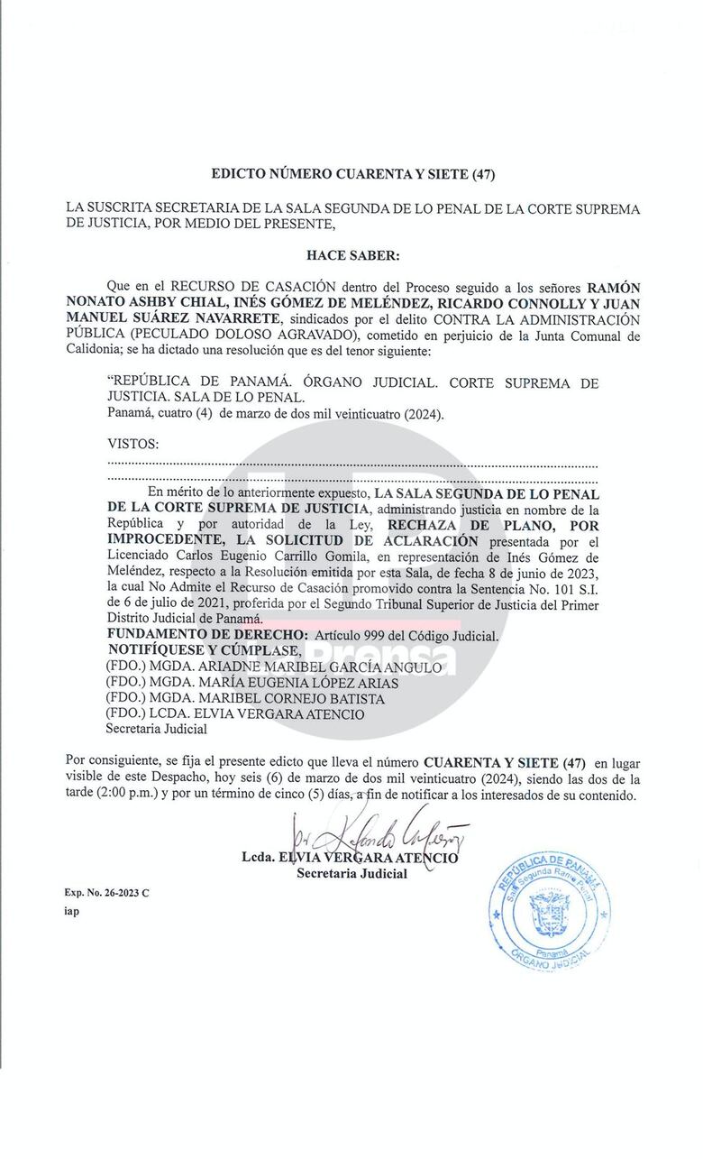 La Corte rechaza otra solicitud para ‘aclarar’ la condena de Ramón Ashby