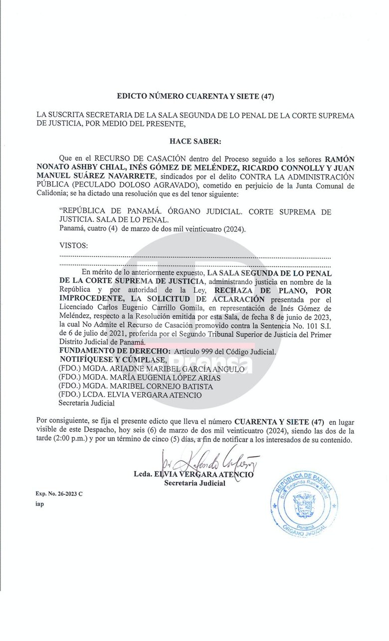 La Corte rechaza otra solicitud para ‘aclarar’ la condena de Ramón Ashby