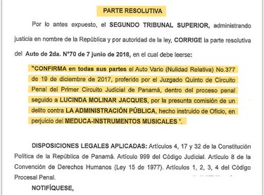 Tribunal corrige fallo y confirma nulidad de caso a Lucy Molinar