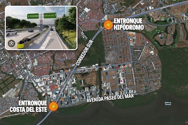 Corredor Sur: invertirán $20 millones en los accesos de Costa del Este e Hipódromo