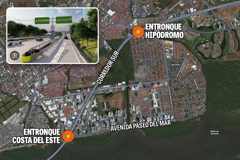 Empresa mexicana ejecuta trabajos de ampliación del Corredor Sur en el área de Chanis y Costa del Este