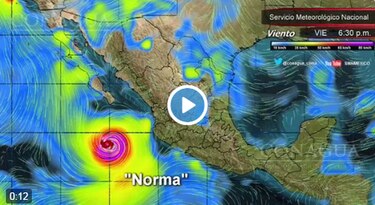 Norma se degrada a tormenta tropical en el Pacífico cerca de México